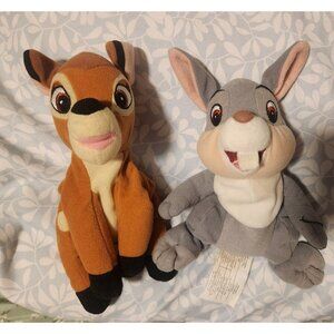 Disney Vintage 90s Bambi & Thumper Plush Lot